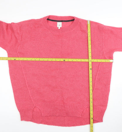 River Island Womens Pink Wool Blend Crew Neck Pullover Jumper Size S