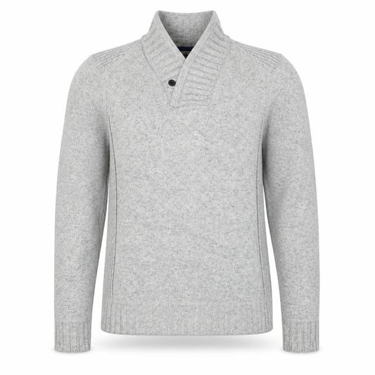 Ted Baker Men's Grey Wool Blend Collared Pullover Jumper M