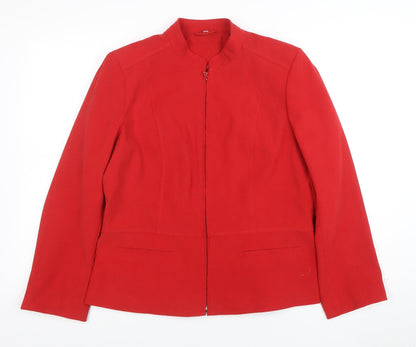 Additional front view of Style by EWM Red Women's, size 14, Tailored Suit Jacket