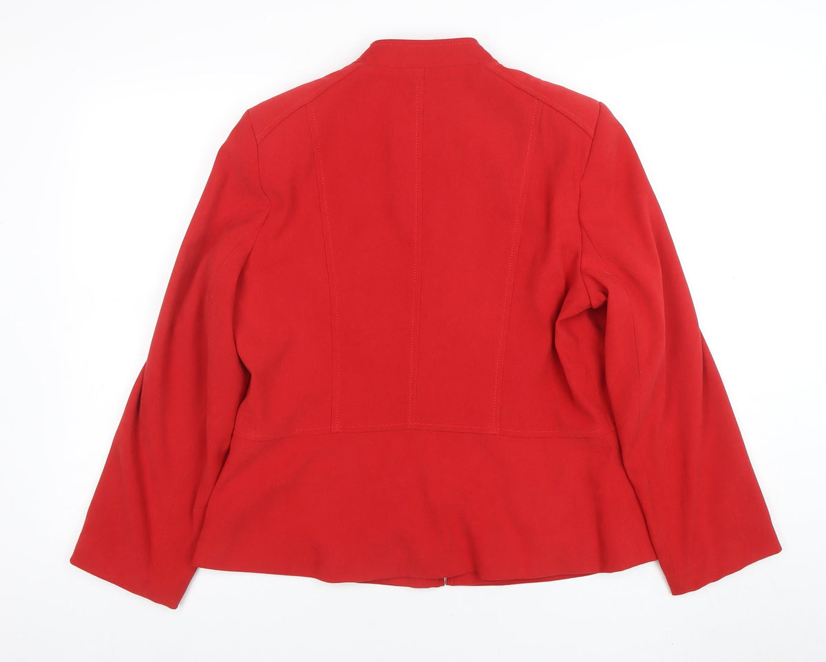 Style by EWM Red Women's Size 14 Tailored Suit Jacket