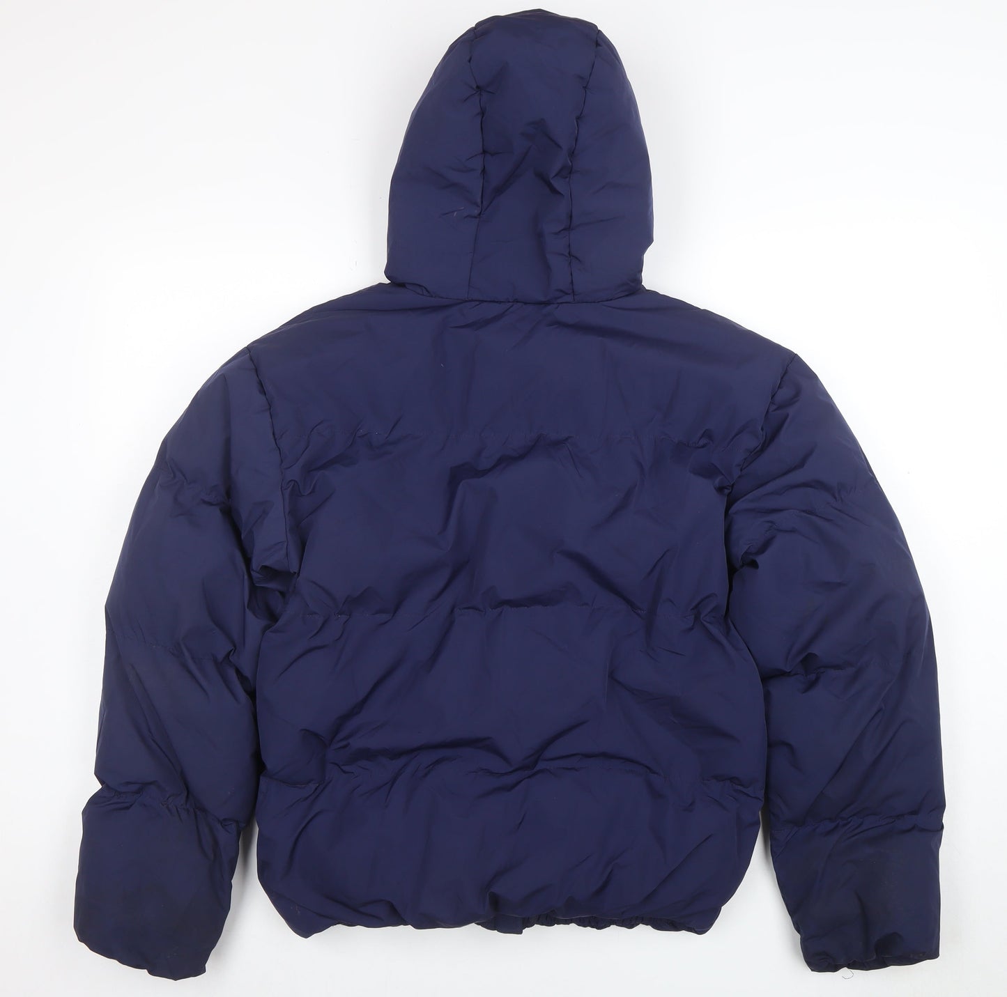 ELLE Junior Girls Blue Hooded Puffer Jacket 14-15 Years Winter Full Zip