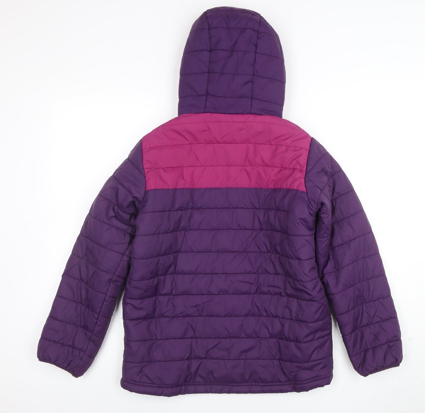 Peter Storm Girls Purple Puffer Jacket 11-12 Years Hooded Winter Coat