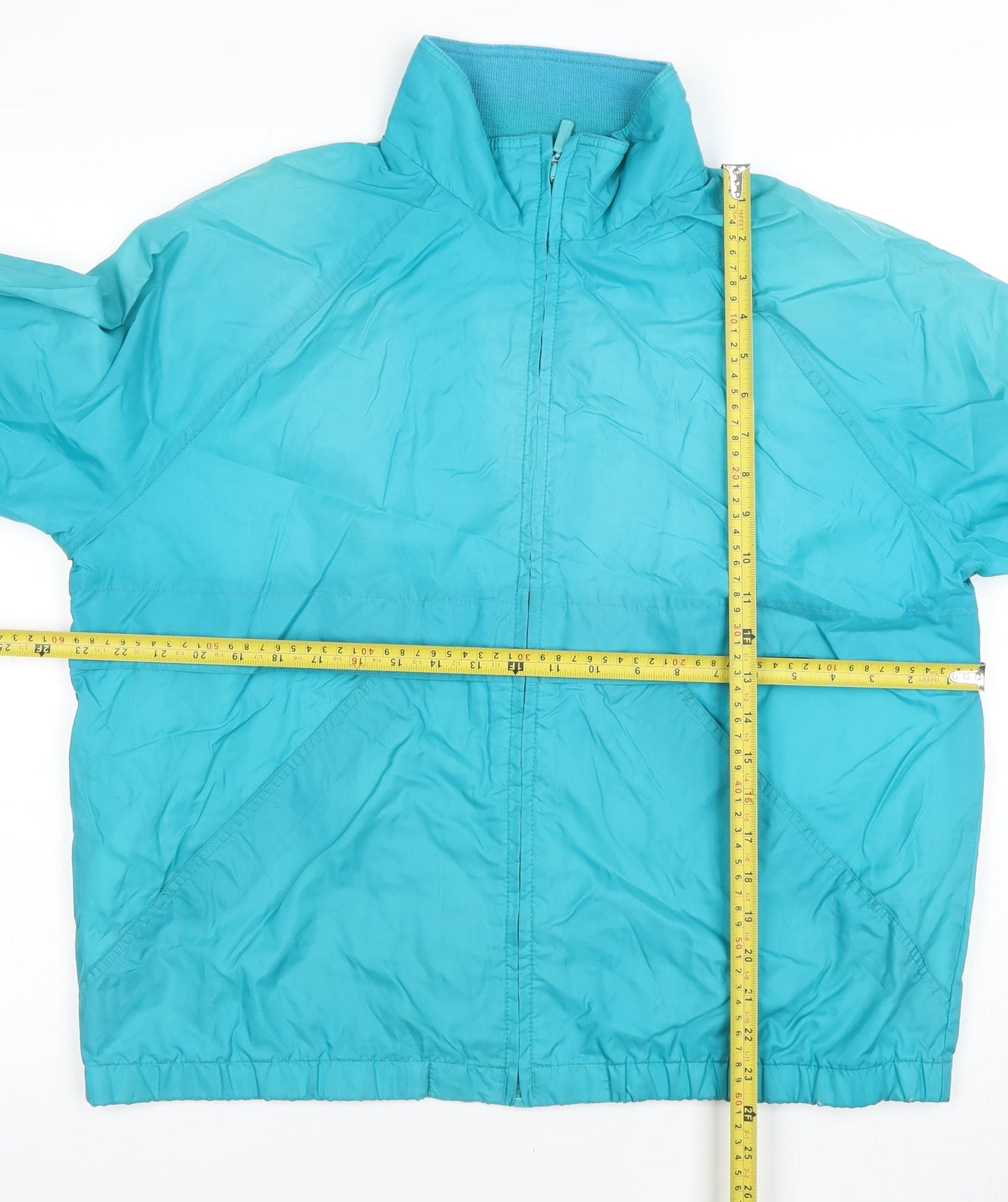 Cabin Creek Women's Blue L Windbreaker Jacket Nylon Full Zip