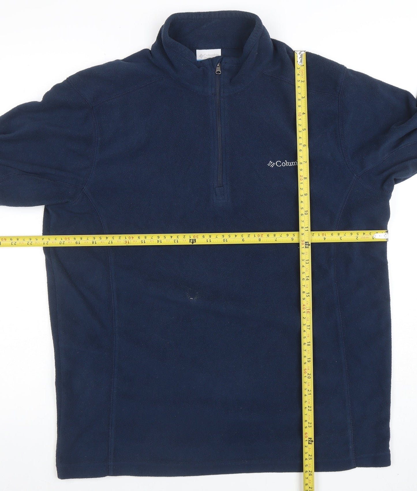 Columbia Mens Blue Fleece 1/4 Zip Pullover Sweatshirt M