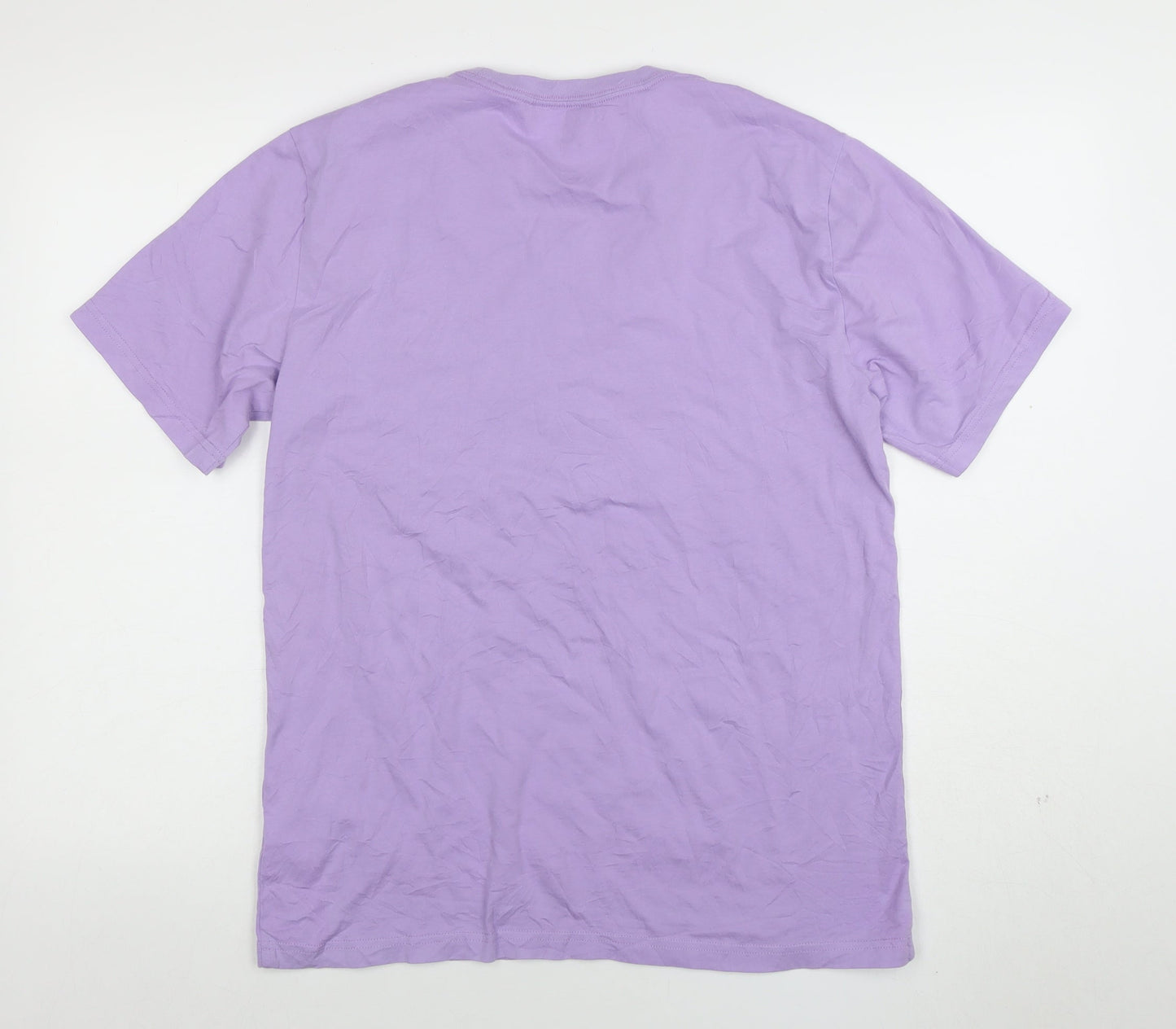 Converse Men’s Purple Graphic Logo Cotton T-Shirt Size M