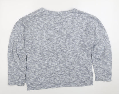 Gap Women’s Blue Knit Crew Neck Long Sleeve Pullover Jumper Size S