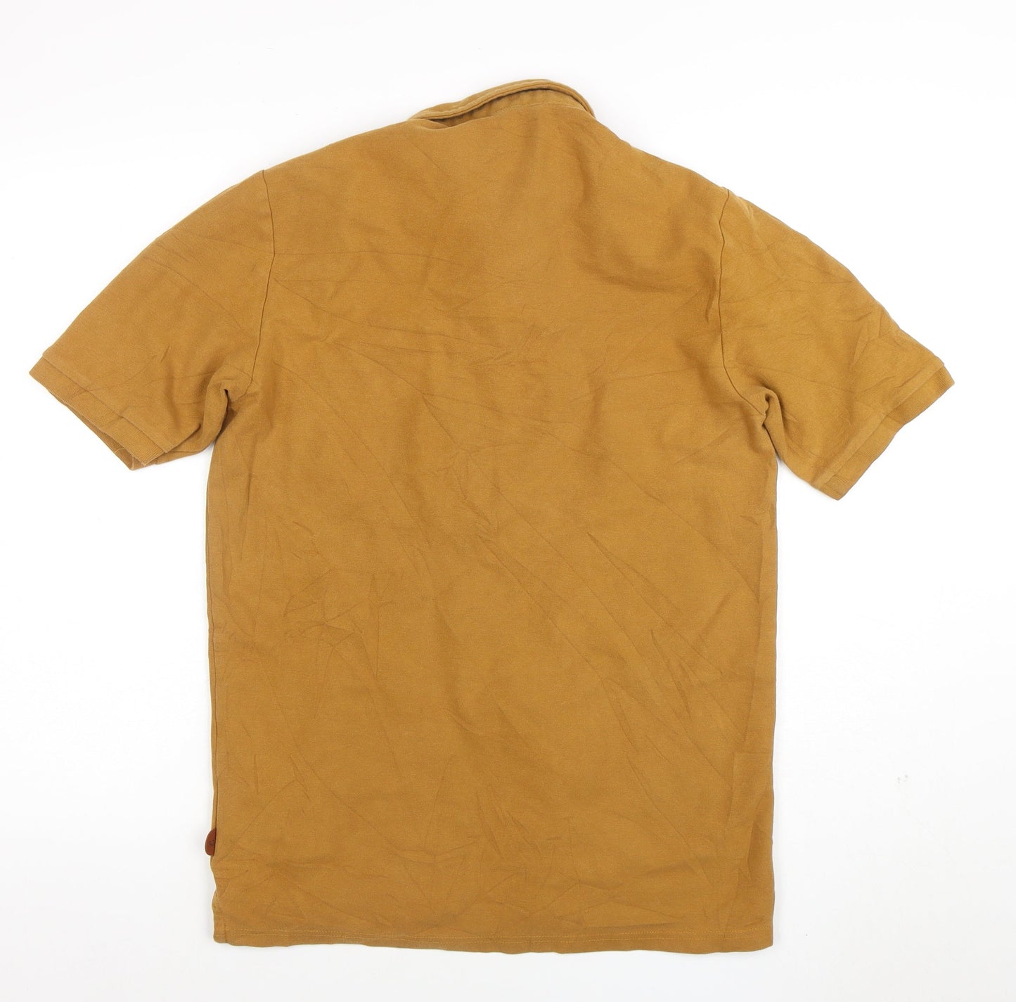 Racing Green Men's Brown Cotton Polo Shirt Size M Short Sleeve