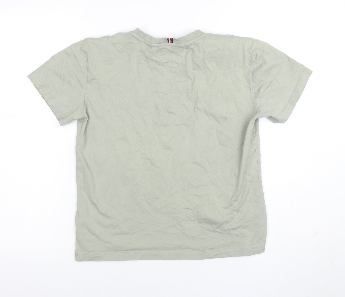 Tommy Hilfiger Boys Beige Logo Cotton Short Sleeve T-Shirt 16 Years