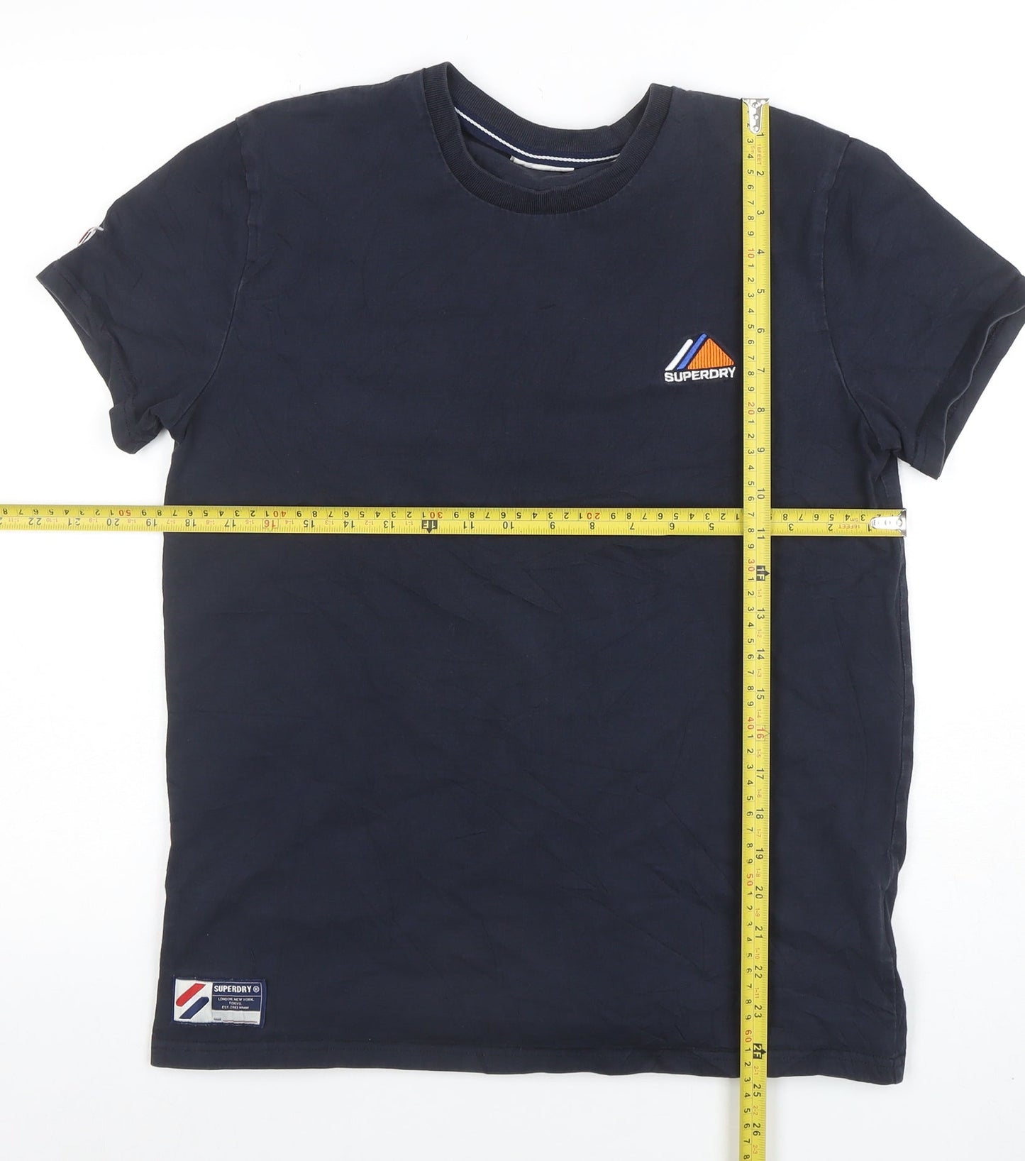 Superdry Men's Blue Crew Neck Cotton Short Sleeve T-Shirt M