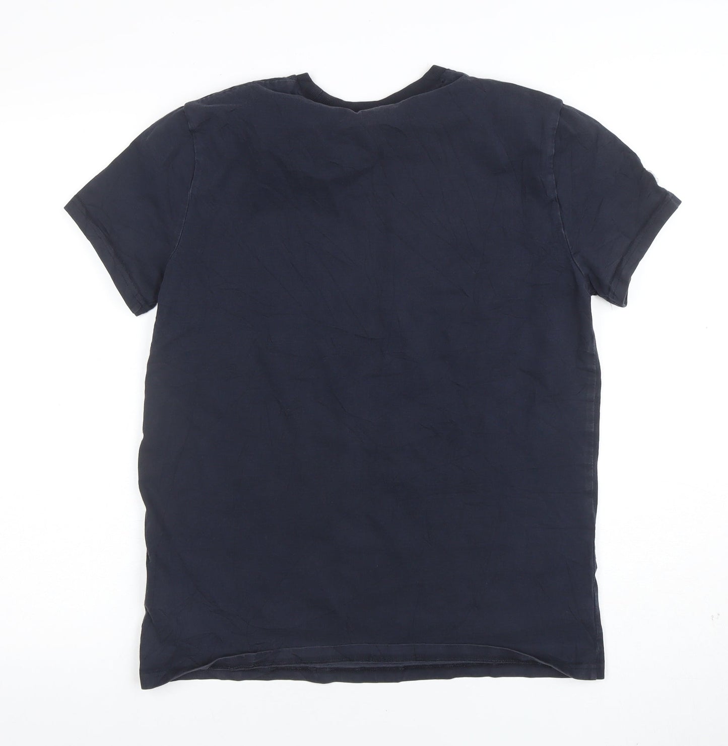 Superdry Men's Blue Crew Neck Cotton Short Sleeve T-Shirt M