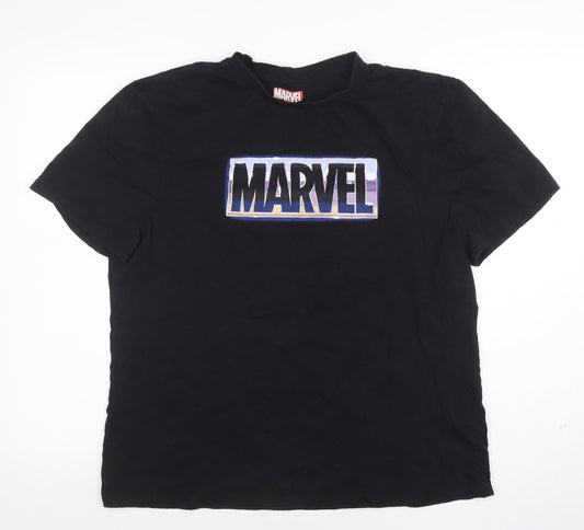 Marvel Men's Black 2XL Crew Neck Graphic T-Shirt