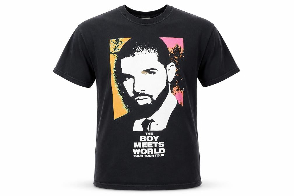 Gildan Men's Black Medium Boy Meets World Tour Graphic T-Shirt