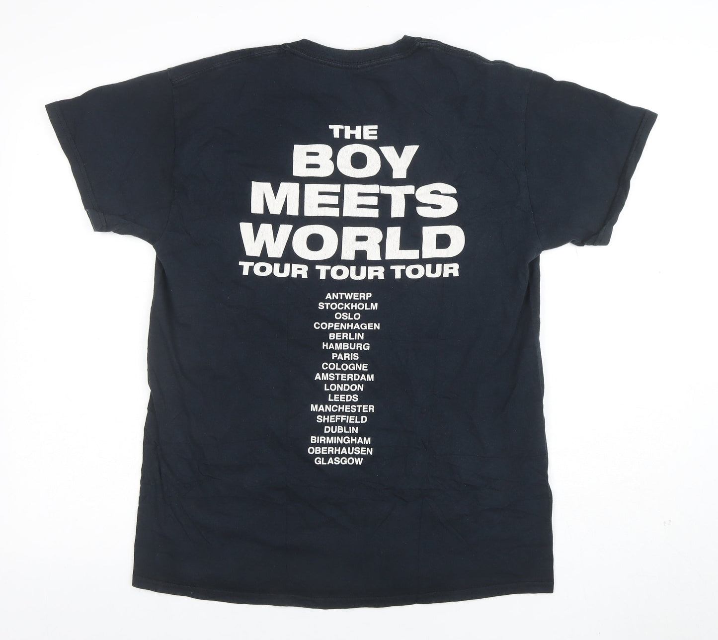 Gildan Men's Black Medium Boy Meets World Tour Graphic T-Shirt