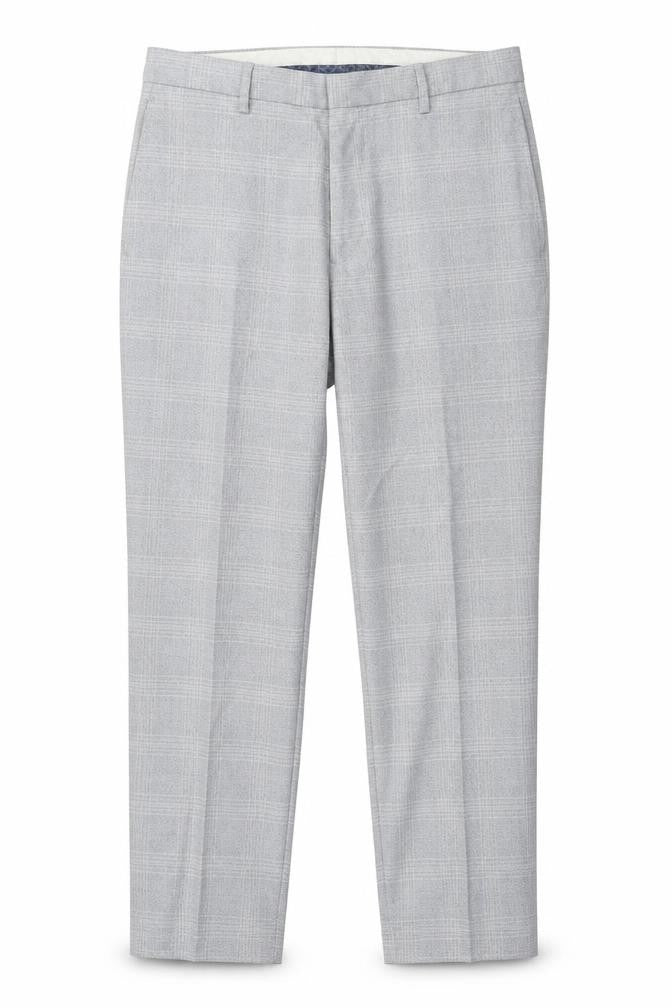 Marks & Spencer Men's Grey Check Skinny Fit Trousers 32 Short