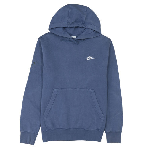 Nike Men's Blue Pullover Hoodie Medium Cotton Blend Athletic Sweatshirt