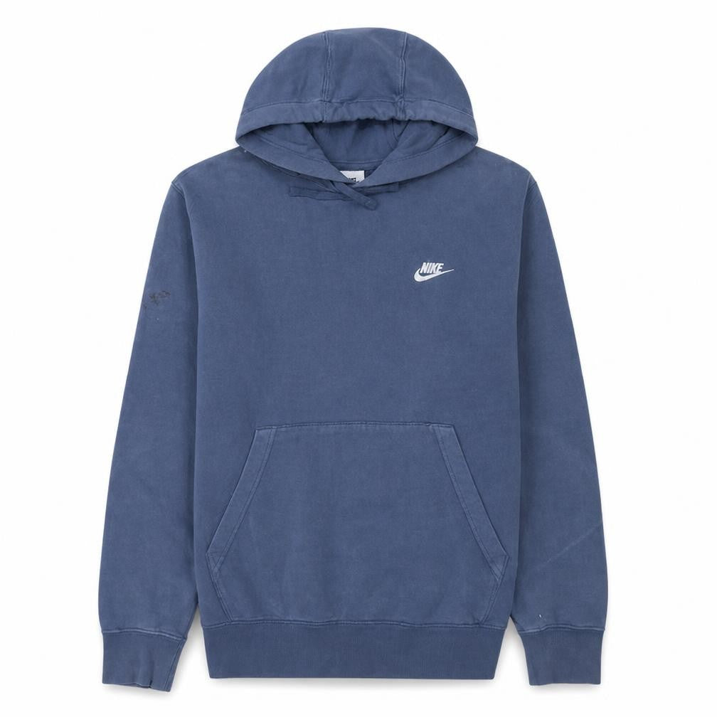 Nike Men's Blue Pullover Hoodie Medium Cotton Blend Athletic Sweatshirt