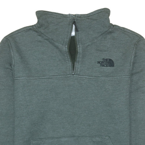 The North Face Mens Grey Small 1/4 Zip Fleece Sweatshirt