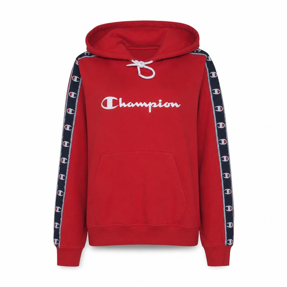 Champion Women Red Pullover Hoodie Small Hooded Logo Sweatshirt