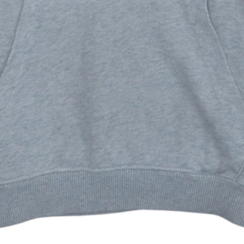 Quiksilver Boys Grey & Navy Hoodie Size 14 Full Zip Cotton Blend