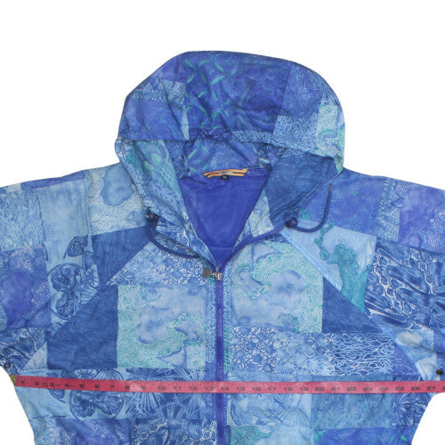 Kenzo Men’s Blue Dragon Print Hooded Windbreaker Jacket M
