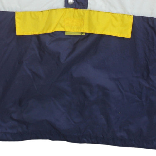 Luciano Mens Multicoloured L Hooded Anorak 90s Retro Windbreaker Jacket