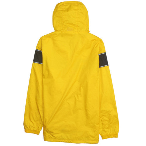 Jako Men's Yellow Windbreaker Jacket L Hooded Lightweight Sports