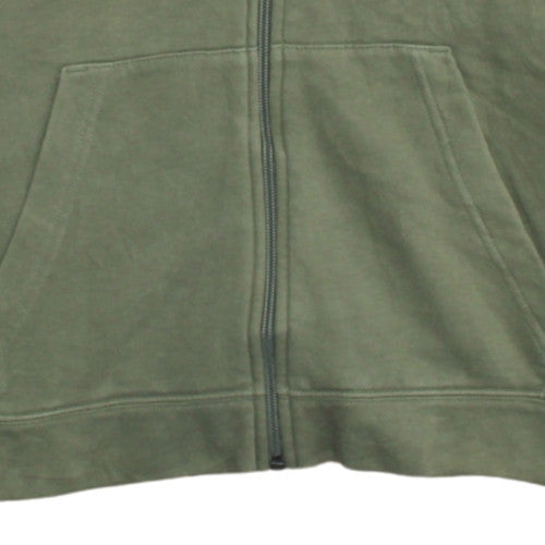 Nike Boys Khaki Full Zip Hoodie XL Green Fleece Sweatshirt