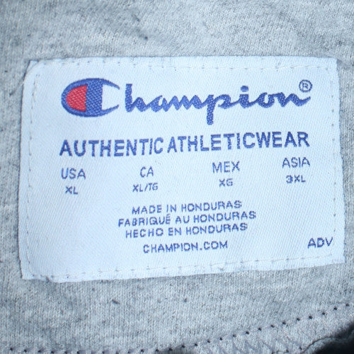 Champion Men's Black XL Pullover Hoodie with Logo Print