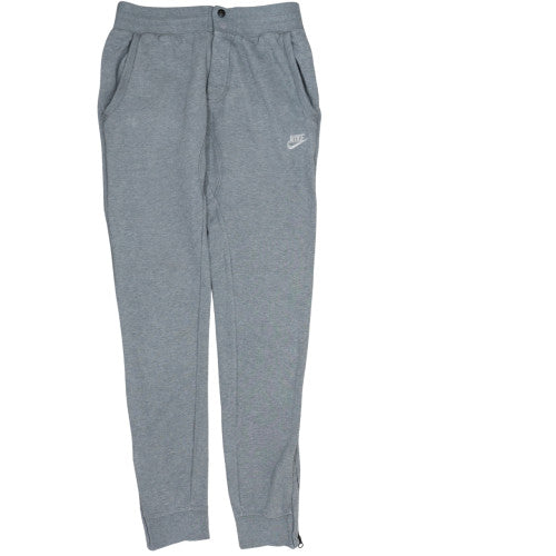 Nike Men's Grey Cotton Jogger Trousers Size S Tapered Fit