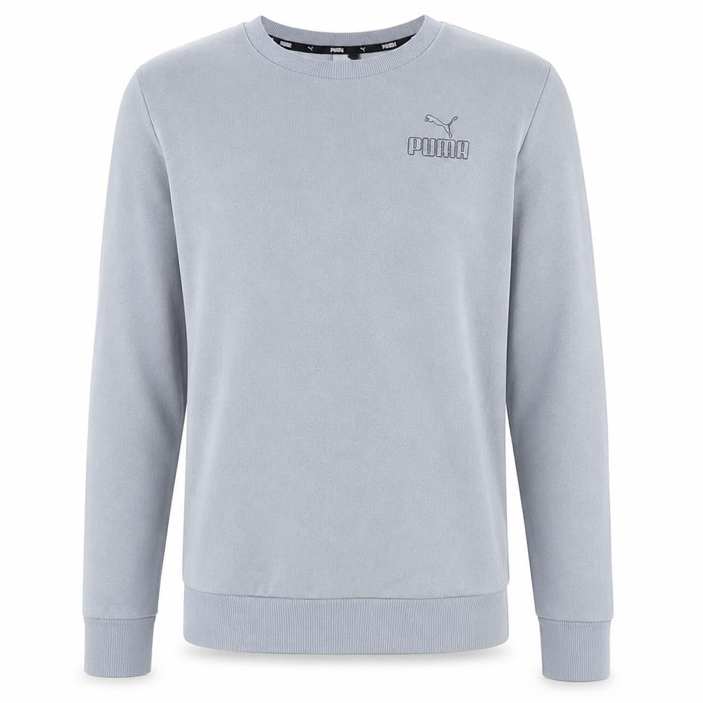 Puma Men's Grey Crew Neck Pullover Sweatshirt Size S