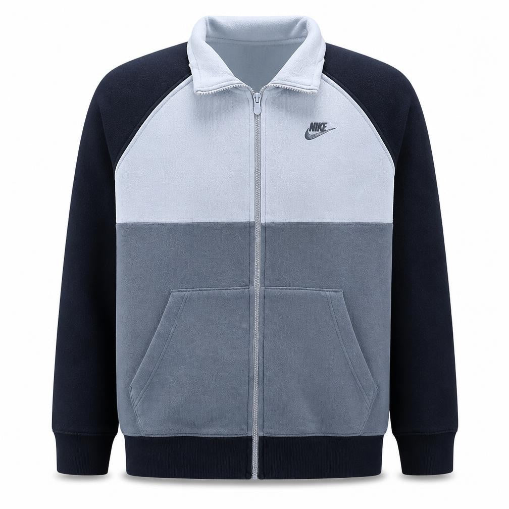 Nike Men's Grey Full Zip Fleece Sweatshirt Size L