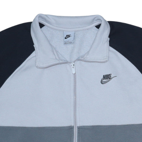 Nike Men's Grey Full Zip Fleece Sweatshirt Size L