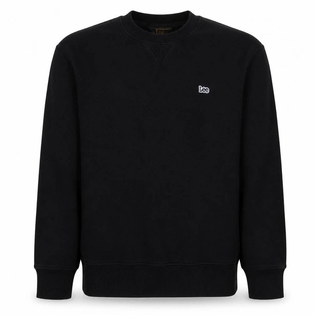 Lee Mens Black Regular Fit Crew Neck Cotton Sweatshirt M