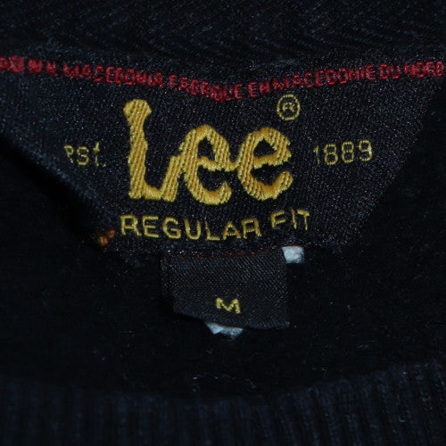 Lee Mens Black Regular Fit Crew Neck Cotton Sweatshirt M
