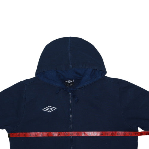 Umbro Men's Blue Full Zip Hooded Sweatshirt L Regular Fit