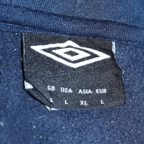 Umbro Men's Blue Full Zip Hooded Sweatshirt L Regular Fit