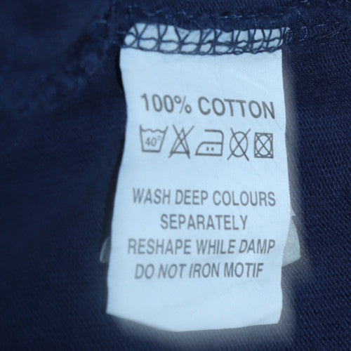 Total Rugby Men's Blue Striped Cotton Polo Shirt Size S