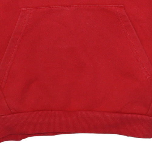 Puma Boys Red Pullover Hoodie 13-14 Years Cotton Blend Logo Design
