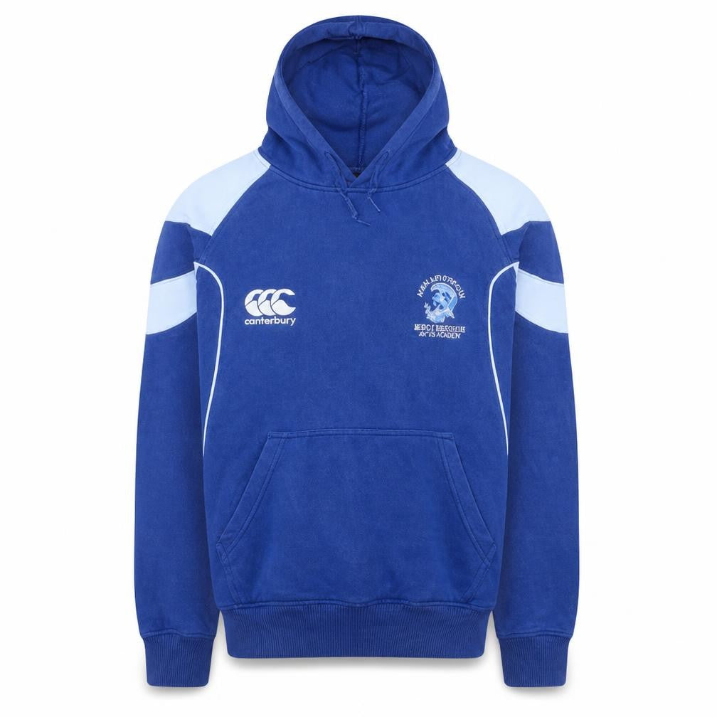 Canterbury Men’s Blue Pullover Rugby Hoodie Size S Kelvinside Academy