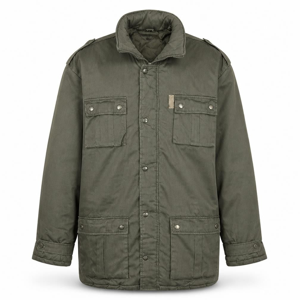 Workland Men's Green Military Jacket Size 42 Padded Polyester Cotton