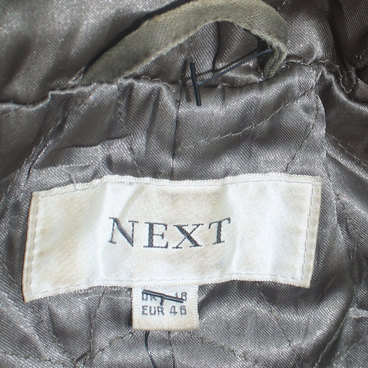 Next Women’s Green Hooded Parka Coat Size 18 Lined Quilted Long