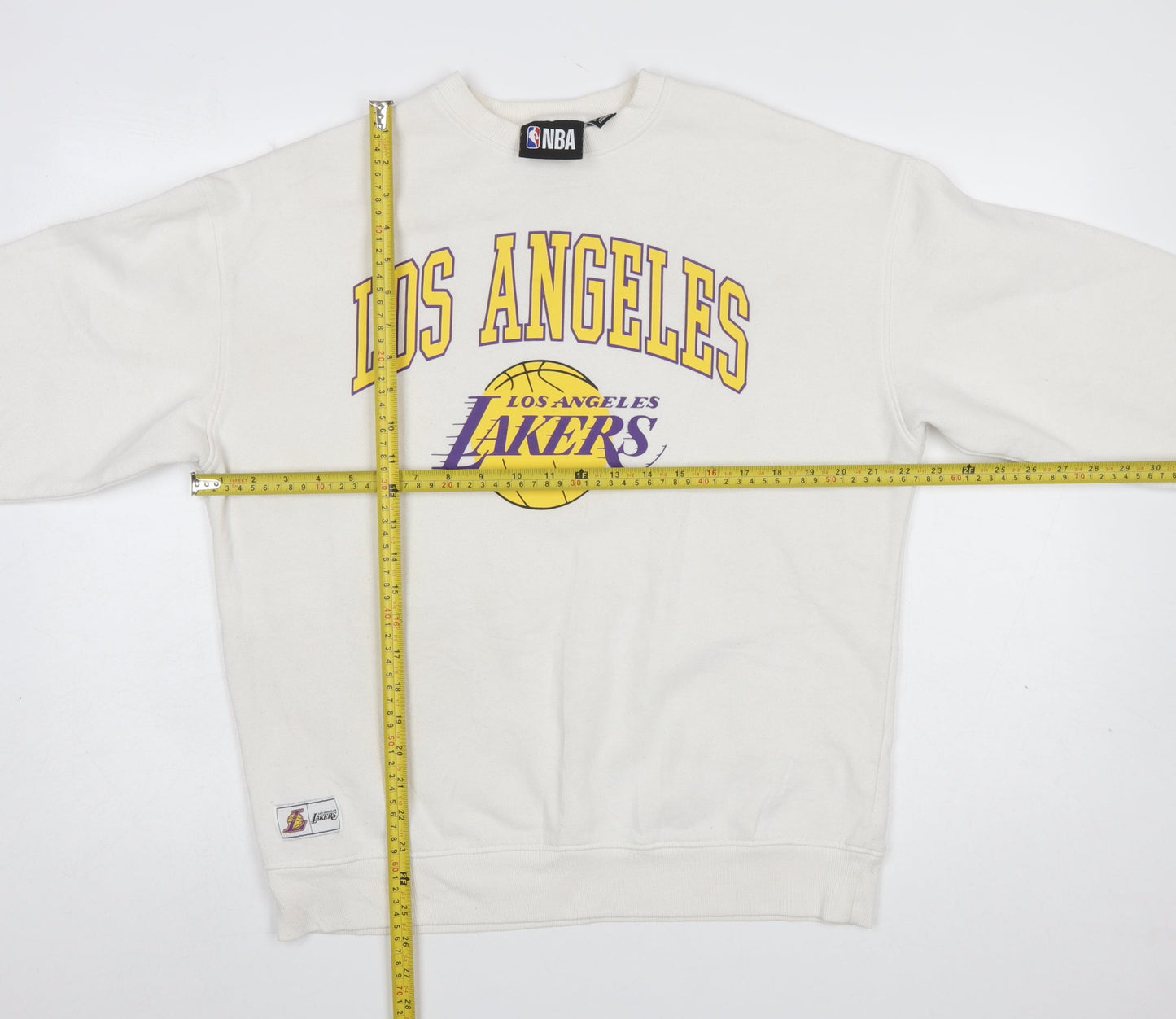 NBA Los Angeles Lakers White XS Sweatshirt Women Relaxed Fit