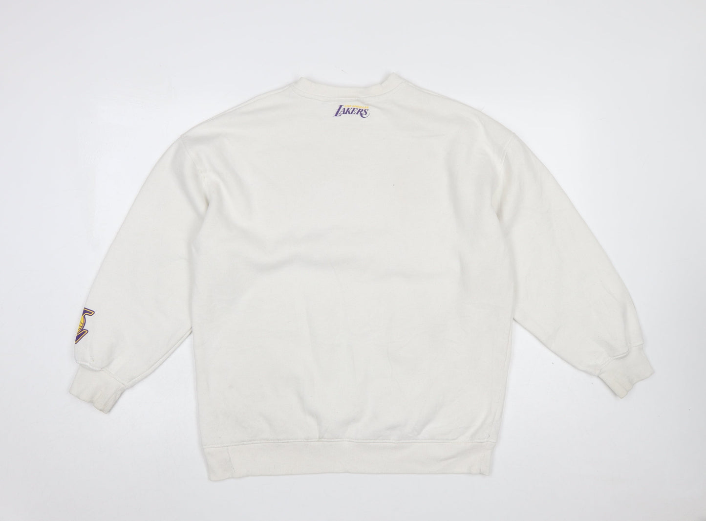 NBA Los Angeles Lakers White XS Sweatshirt Women Relaxed Fit