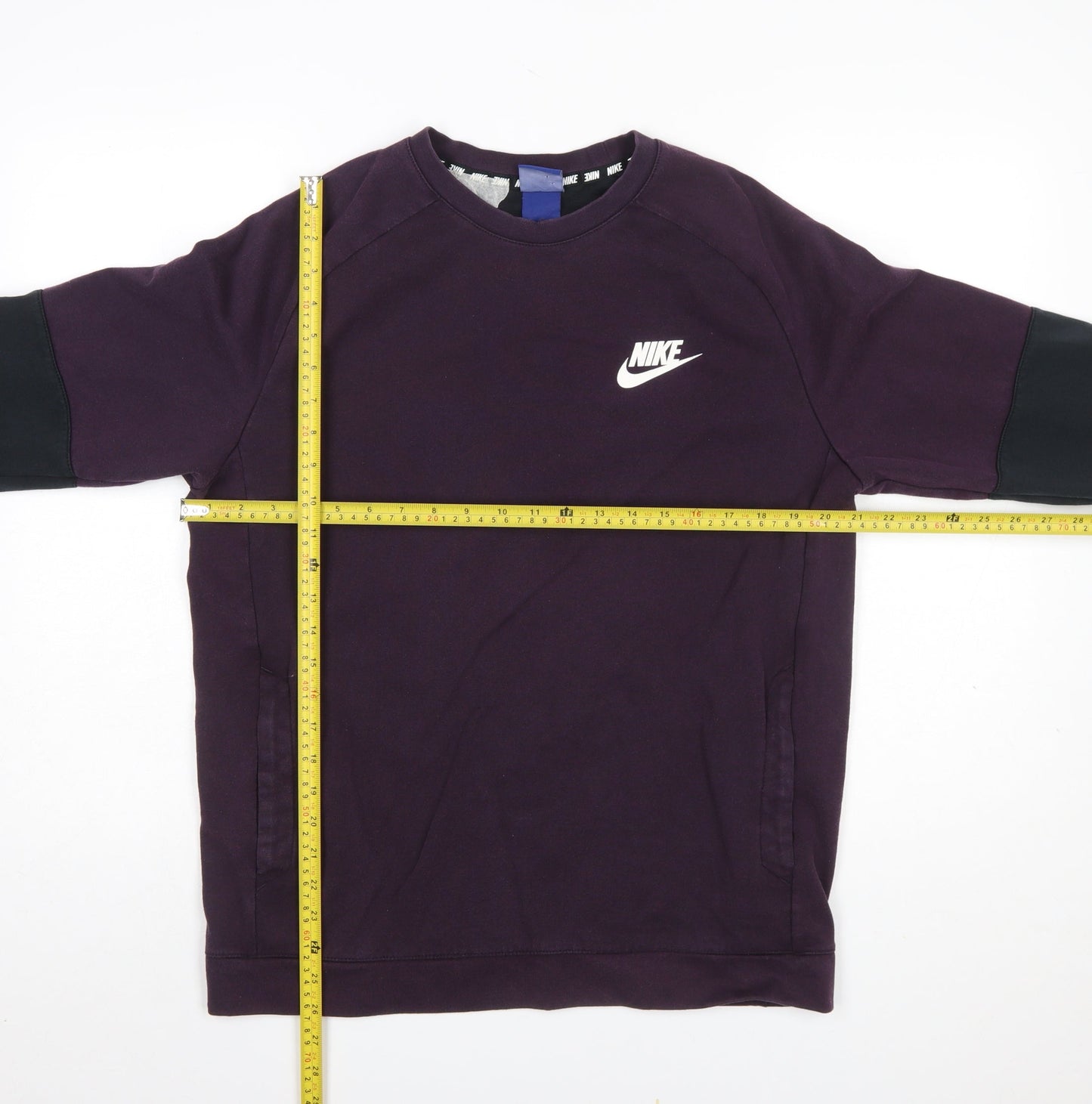 Nike Men's Purple Pullover Sweatshirt M Regular Fit Crew Neck