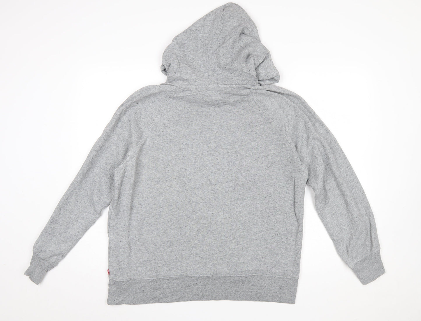 Levi's Men's Grey Pullover Hoodie Medium Logo Fleece Sweatshirt