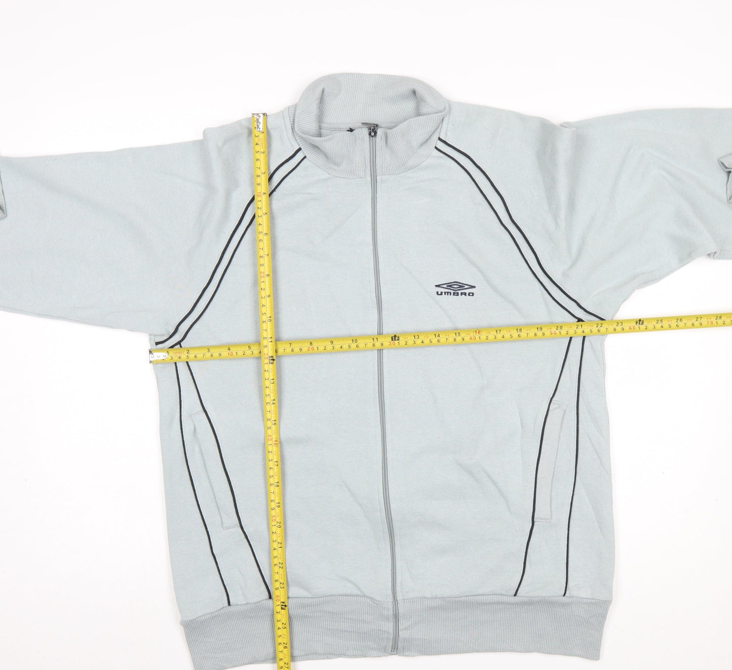Umbro Men's Grey Full Zip Sweatshirt Jacket M Sportswear