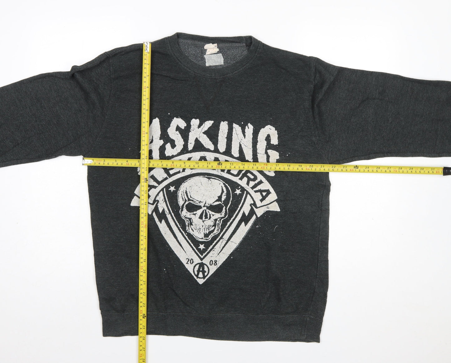 Just Hoods Men's Black Asking Alexandria Graphic Pullover Sweatshirt M