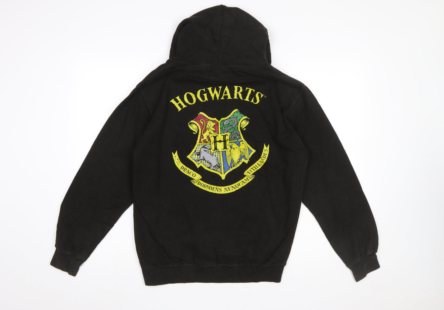 AWDis Men’s Black Harry Potter Hogwarts Pullover Hoodie Small