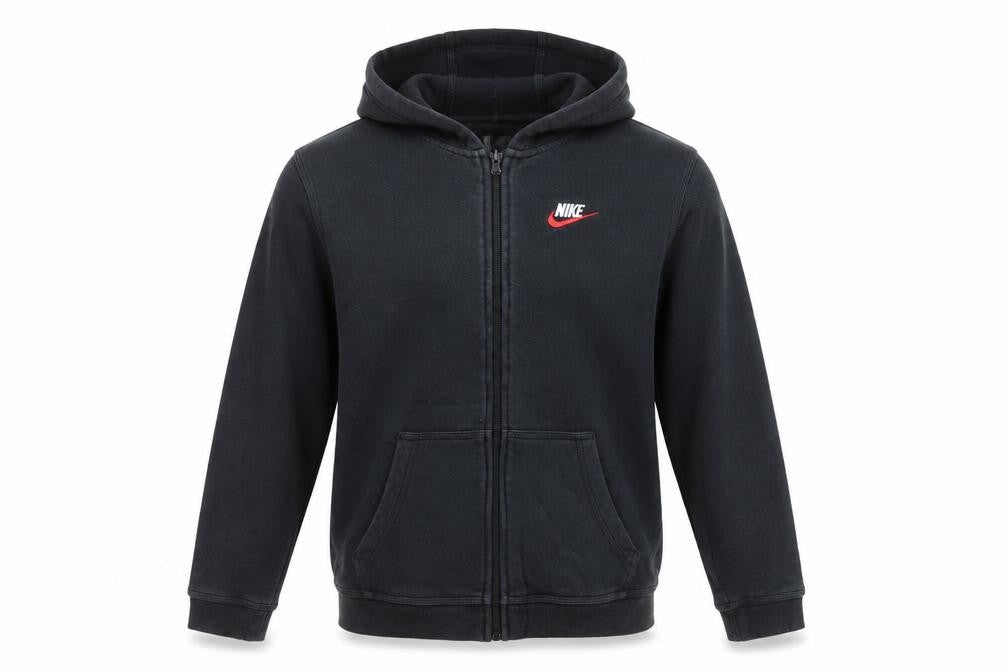 Nike Boys Black Full Zip Hoodie XL (15-16 Years) Cotton Blend