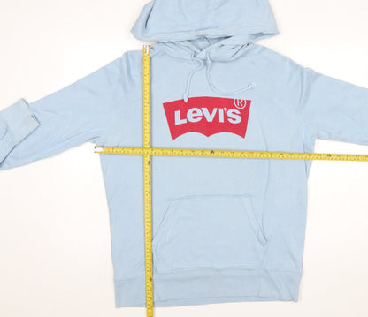Levi's Men's Blue Pullover Hoodie Size S Graphic Logo Sweatshirt